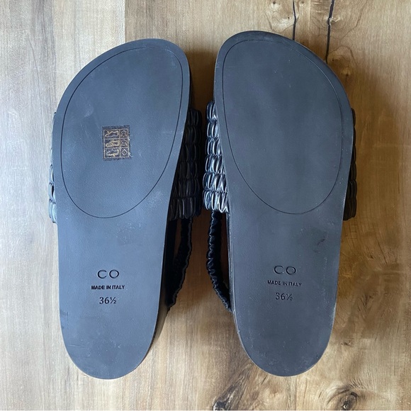 CO Made in Italy black textured platform slide sandal - Picture 6 of 6